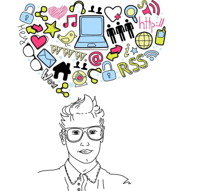 social network icons words