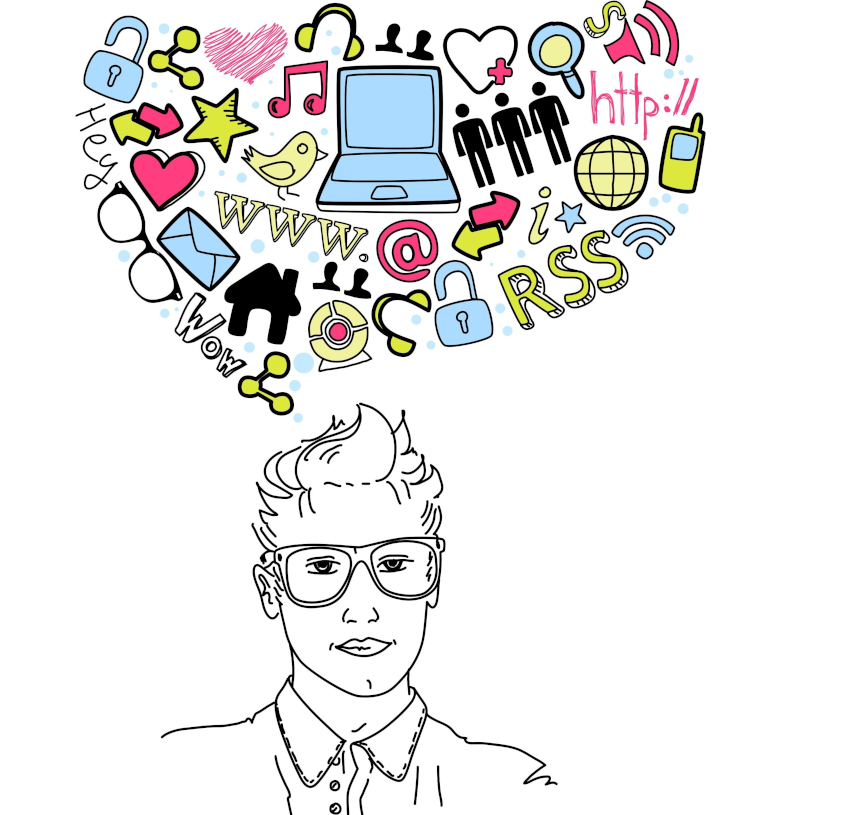 social network icons words