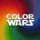 Company Logos: Rainbow background in a swirl design with text: "Color Wars"