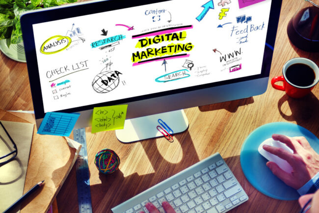 Digital Marketing Branding Strategy Online Media Concept