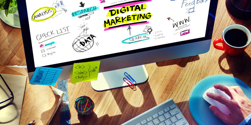 Digital Marketing Branding Strategy Online Media Concept