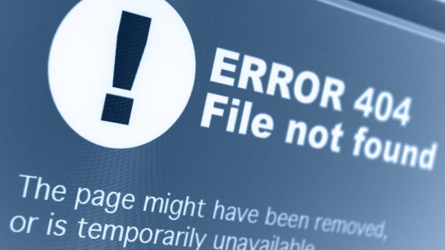 error 404 file not found page